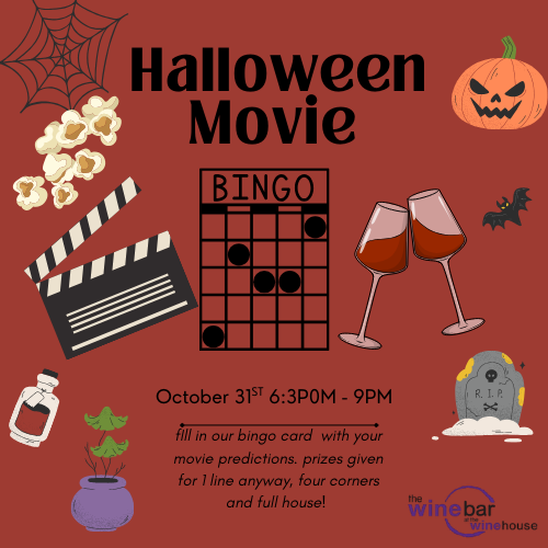 Halloween Movie BINGO- October 31st 6:30pm-9pm